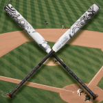 Two DeMarini Whisper softball bats